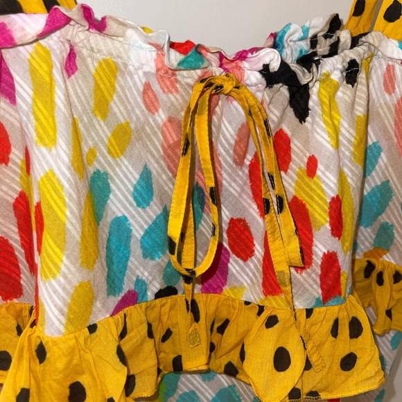 Anthropologie Animal Print Tie Strap Ruffle Tank Top - Picture 12 of 12